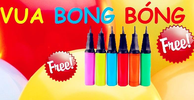 Miễn phí đồ bơm bong bóng khi mua hàng tại VUA BONG BÓNG SHOP